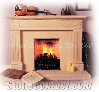 Polished / Honed Cream Marfil Marble Fireplace Mantel/Hearth/Design/Surround, British Fireplace