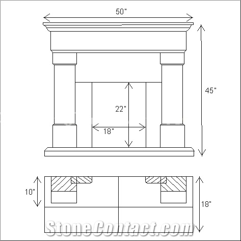 Polished / Honed Oman Beige Marble Fireplace Mantel/Hearth/Design/Surround,British Fireplace