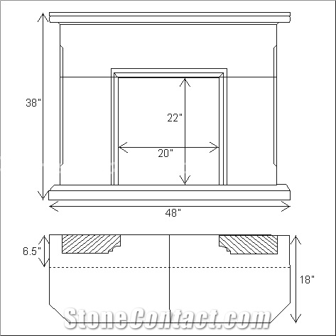 Polished / Honed Vratza Beige Limestone Fireplace Mantel/Hearth/Design/Surround,British Fireplace