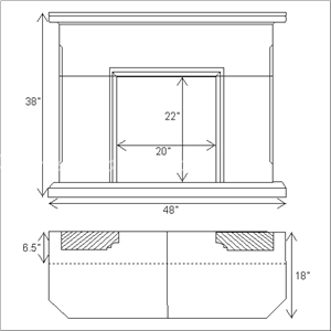 Polished / Honed Vratza Beige Limestone Fireplace Mantel/Hearth/Design/Surround,British Fireplace