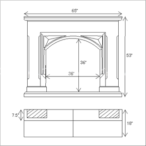 Polished / Honed Vratza Beige Marble Fireplace Mantel/Hearth/Design/Surround, British Fireplace