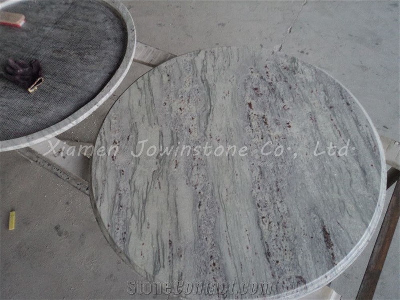 Polished River White Granite with Lamination Finished, Indian White Granite Kitchen Tops/ Stone Desk