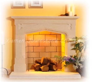 Polished Vratza Beige Marble Fireplace Mantel/Hearth/Design/Surround, British Fireplace