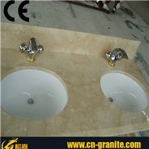 Beige Color Vanity Tops,Counter Top Basin,Table Top Wash Basin,Counter Top Wash Basin,Yellow Marble Vanity Top,Cream Marfil Marble Vanity Top,Marble Basin Top,Bathroom Countertops,Bathroom Vanity Tops