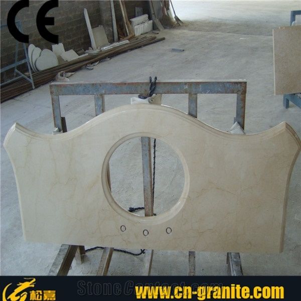 Beige Color Vanity Tops,Counter Top Basin,Table Top Wash Basin,Counter Top Wash Basin,Yellow Marble Vanity Top,Cream Marfil Marble Vanity Top,Marble Basin Top,Bathroom Countertops,Bathroom Vanity Tops