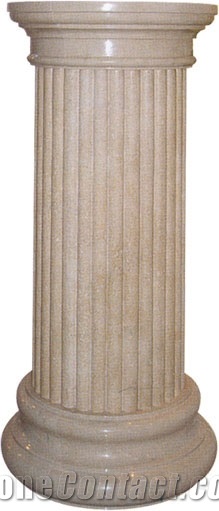 Beige Marble Columns for Outdoor Square Construction,Architectural Columns,Roman Columns Sets.