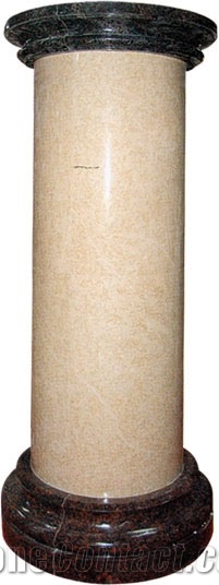 Beige Marble Columns for Outdoor Square Construction,Architectural Columns,Roman Columns Sets.