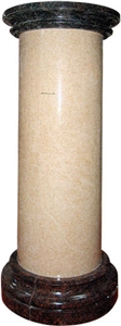 Beige Marble Columns for Outdoor Square Construction,Architectural Columns,Roman Columns Sets.