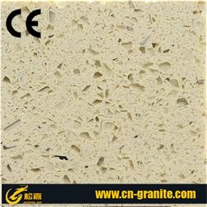Beige Quartz Stone Slabs & Tiles, Solid Surfaces Engineered Stone,Quartz Tiles Price Composite Tile India White Sparkle Quartz Stone
