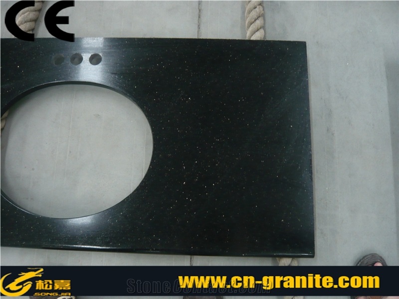 Black Galaxy Granite Countertops,Vanity Tops and Bathroom Top