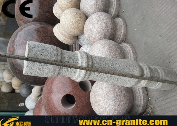 China Grey Granite G603 Railing & Baluster,China Granite Handrail Railing,Cheap Grey Granite Balustrades