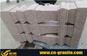 China Red Granite Railing & Baluster,Modern Design Granite Stone Railing for Interior & Exterior Decoration Glass Balcony Railing