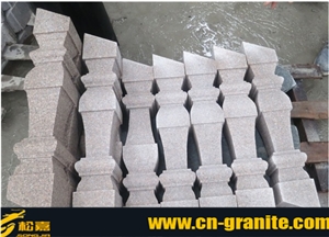 China Red Granite Railing & Baluster,Modern Design Granite Stone Railing for Interior & Exterior Decoration Glass Balcony Railing
