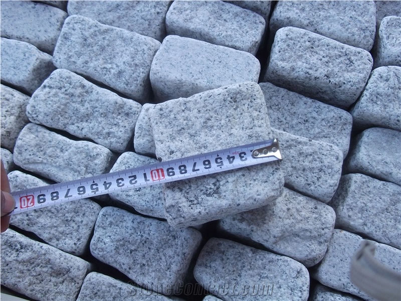 G601 Grey Granite Cube Stone Cobble Stone for Garden Stepping Paverments