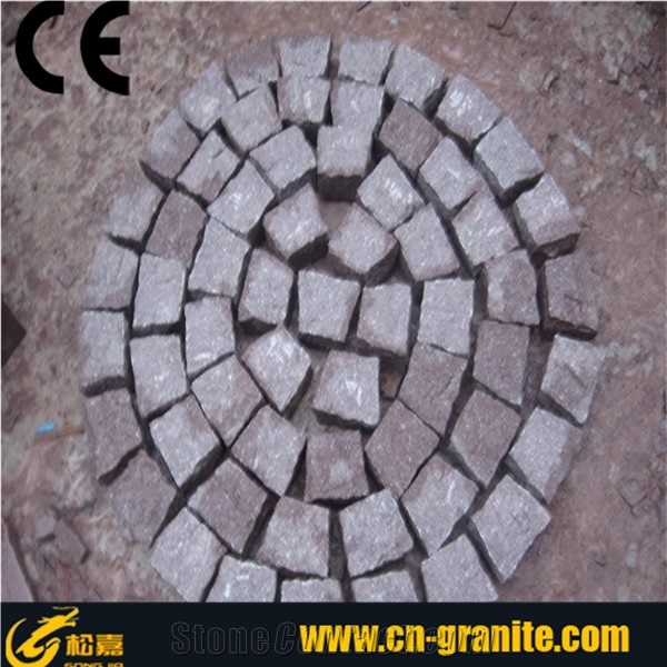 G666 Granite Cube Stone,Red Granite Paving Stone,China Red Granite Stone Paver,All Side Natural Split Finish Cobble Stone,Factory Of Cube Stone, Cheap Granite Paving Stone,10*10*10 Cube Stone