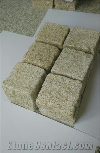 G682 Granite Cube Stone, Cobble Stone, Garden Stepping Pavements,Driveway Paving Stone,Granite Pavers for Exterior Road,Courtyard,Garden Stepping,Driveway Flooring