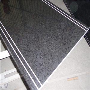 G684 Black Basalt Steps for Stair Decoration,One Long Edge Bullnose Steps.