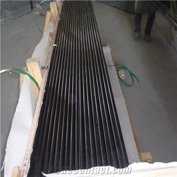 G684 Black Basalt Steps for Stair Decoration,One Long Edge Bullnose Steps.