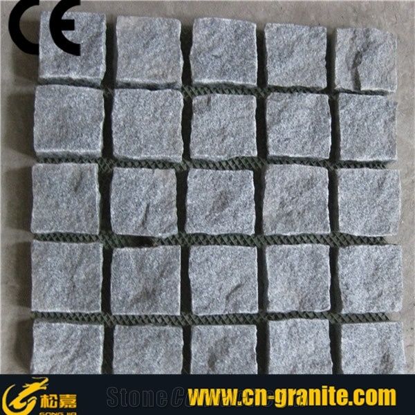 Grey Granite Cobble Stone,China Cheap Grey Granite Cube Stone,10*10 Size Cube Stone,Granite Mesh Paving Stone,Garden Stepping Pavements,Landscaping Stone,Manufacturer Of Paving Stone,Flooring Covering