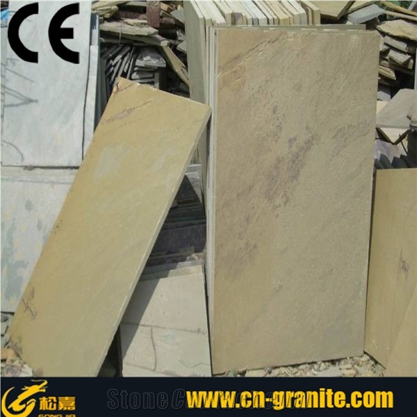 Jiangxi Yellow Stone Tile,Slate Floor Tile,Cheap Slate Tile,Exterior Wall Slate Tile,Slate Stone Tile,Slate Stone Flooring Tiles