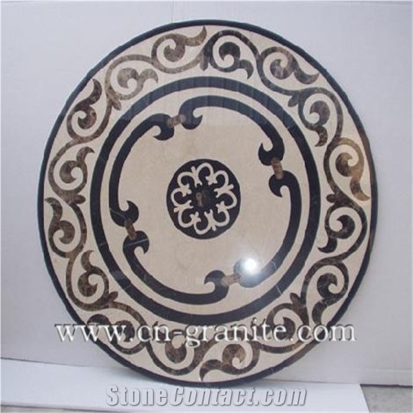 Marble Landscaping Stone Medallion Tiles for Floor Paving Pattern,Square Medallions,Mosaic Medallions.