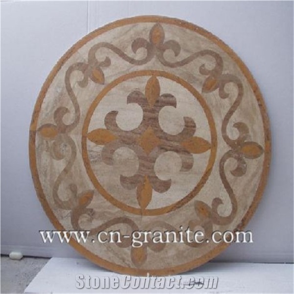Marble Landscaping Stone Medallion Tiles for Floor Paving Pattern,Square Medallions,Mosaic Medallions.