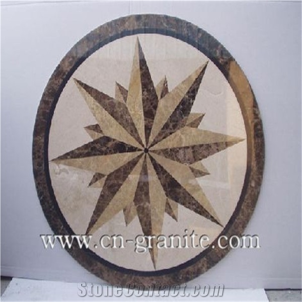 Marble Landscaping Stone Medallion Tiles for Floor Paving Pattern,Square Medallions,Mosaic Medallions.