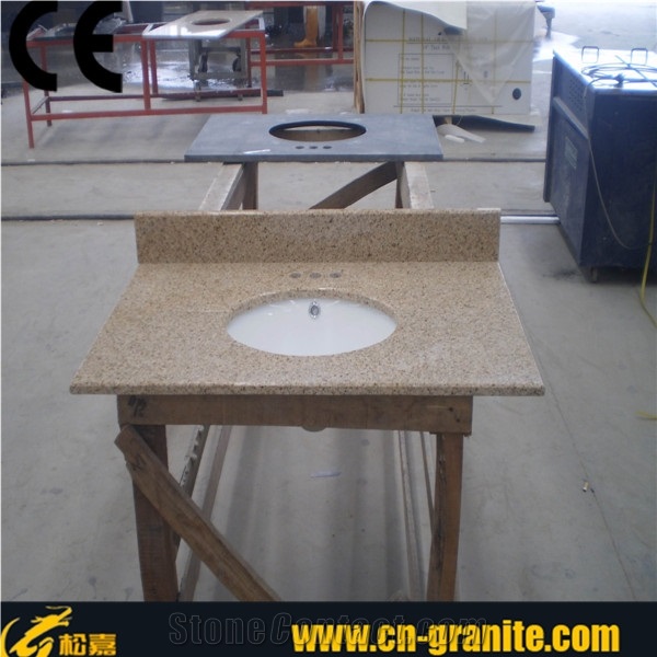 Rustic G682 Granite Vanity Tops,Bathroom Furniture,Rustic Stone Bathroom Countertops,Yellow Granite Stone Bathroom Vanity Tops,China Cheap Yellow Stone Countertops,G682 Furniture Bath Vanity