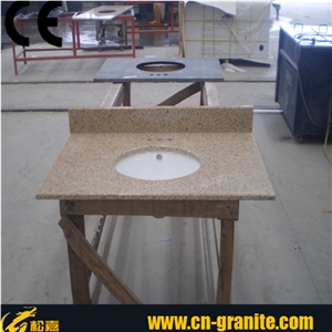 Rustic G682 Granite Vanity Tops,Bathroom Furniture,Rustic Stone Bathroom Countertops,Yellow Granite Stone Bathroom Vanity Tops,China Cheap Yellow Stone Countertops,G682 Furniture Bath Vanity