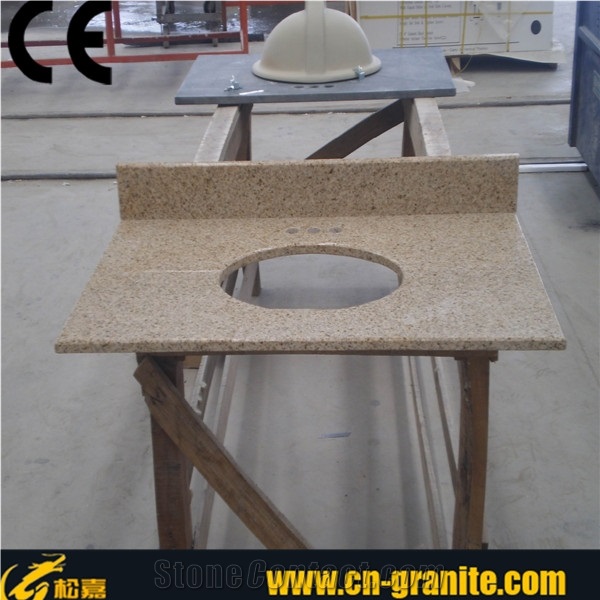 Rustic G682 Granite Vanity Tops,Bathroom Furniture,Rustic Stone Bathroom Countertops,Yellow Granite Stone Bathroom Vanity Tops,China Cheap Yellow Stone Countertops,G682 Furniture Bath Vanity