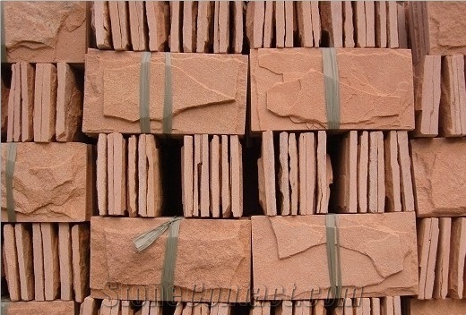 Sandstone Mushroom Stone, Split Tiles, Wall Cladding Panel, Decorative Natural Stone