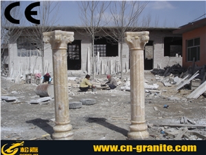 Solid Onyx Roman Column, Yellow Onyx Architectural Columns
