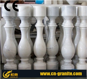 White Marble Balustrade & Railing,China Pure White Marble Railing & Balustrade,Xiamen Songjia Railing for Sale