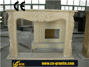 White Marble Insert Fireplace Hearth