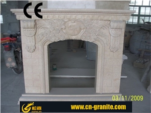 White Marble Insert Fireplace Hearth