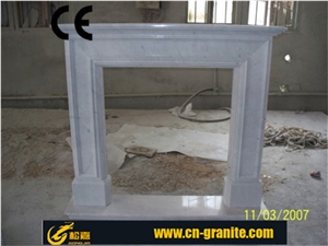 White Marble Insert Fireplace Hearth
