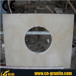 Yellow Marble Stone Basin Top, Beige Stone Vanity Tops, China Beige Stone Countertops, Bathroom Countertops, Custom Vanity Tops, Bathroom Vanity Tops