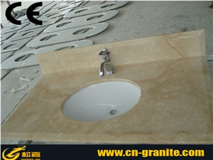 Yellow Marble Vanity Top,Vanity Top with Integral Bowl