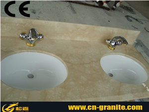 Yellow Marble Vanity Top,Vanity Top with Integral Bowl