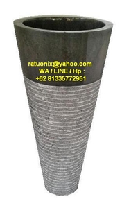 Marble Pedestal Wash Basin Dark Grey