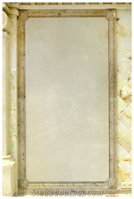 Harsin Cream Marble Block, Beige Marble Blocks