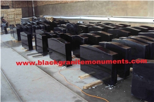Black Granite Cemetery Engraved Headstones Tombstones, Memorial Stone Gravestones, Custom Tombstone Monument Design, Western American Style Single Monuments