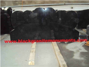 Black Granite Cemetery Engraved Headstones Tombstones, Memorial Stone Gravestones, Custom Tombstone Monument Design, Western American Style Single Monuments