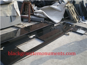 China Absolute Black Countertop Factory Price, Black Granite Countertop