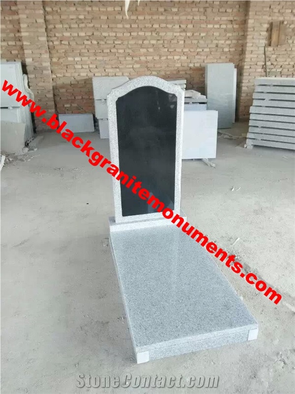 G603 Grey Granite Cross Tombstone, Western Style Tombstone, G603 Granite Monument & Tombstone