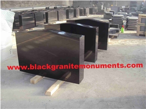 Shanxi Black Granite Polished Engraved Headstones with Base,Cemetery Carving Tombstones,Custom Tombstone Monument Design,Western Americanstyle Single Monuments,Natural Stone Memorial Gravestone