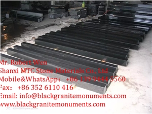 Shanxi Black Granite Polished Kerbstone China Black Granite Side Stone Road Stone