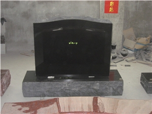 American Style Shanxi Black Granite Simple Monument