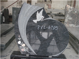 Bahama Blue Granite Tombstone Custom Monuments