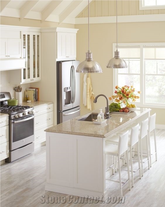 Beautiful and Durable Veined Collection Quartz Stone Kitchen Countertop Easy-To-Clean and Resistant to Stains,Heat and Scratches